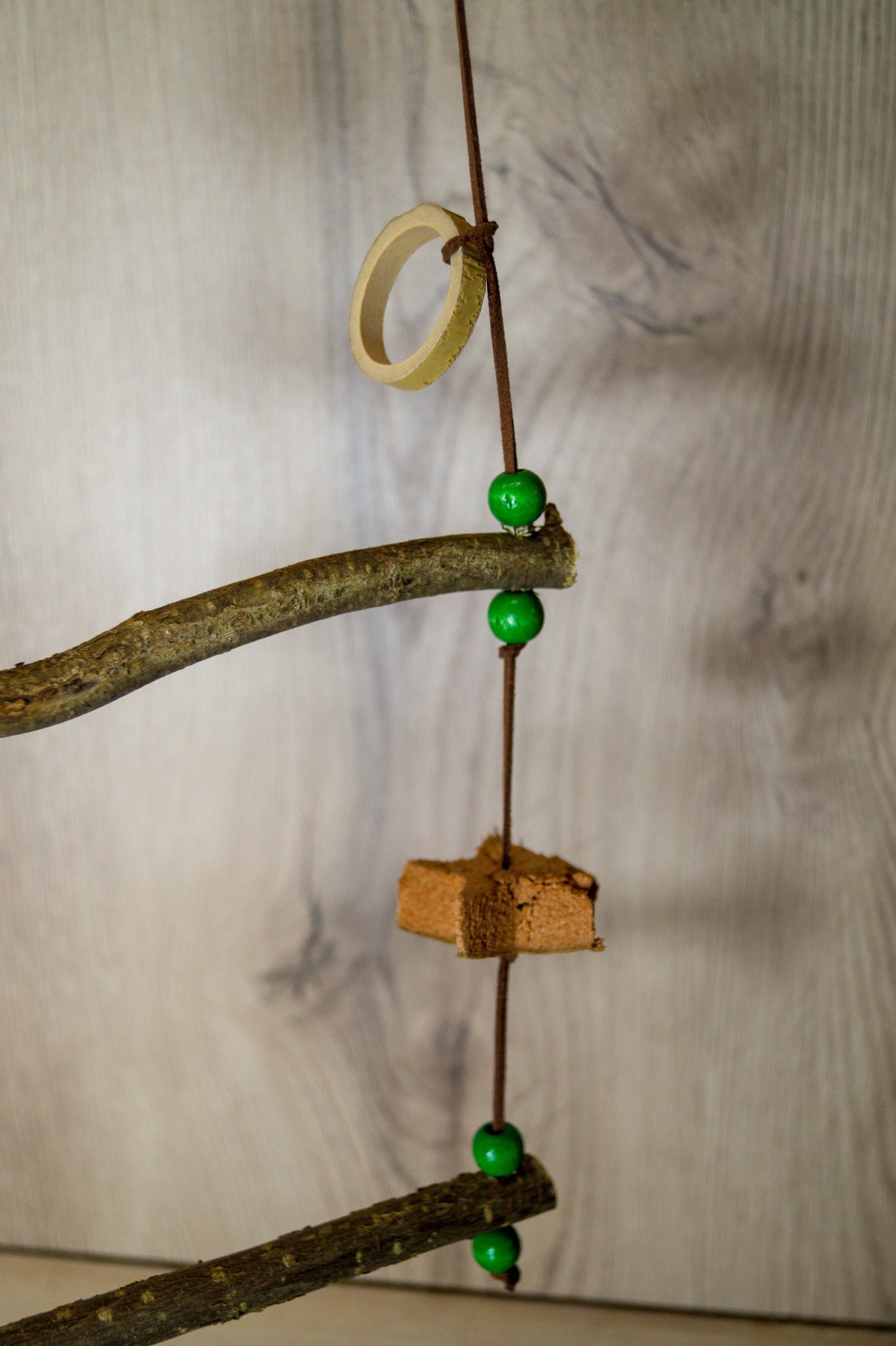 Leiter mit Lederband