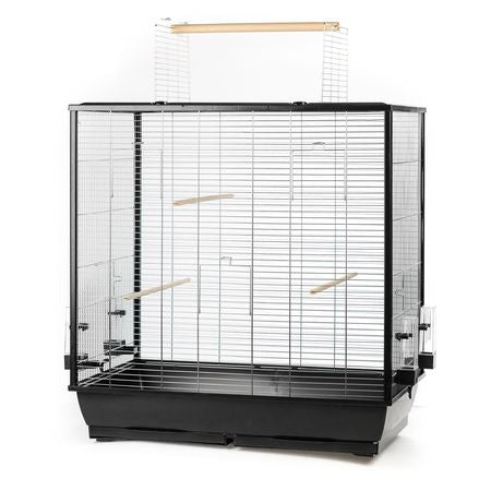 Käfig/Vogelheim Fiona 78x47,5x81,5cm Chrom/Schwarz