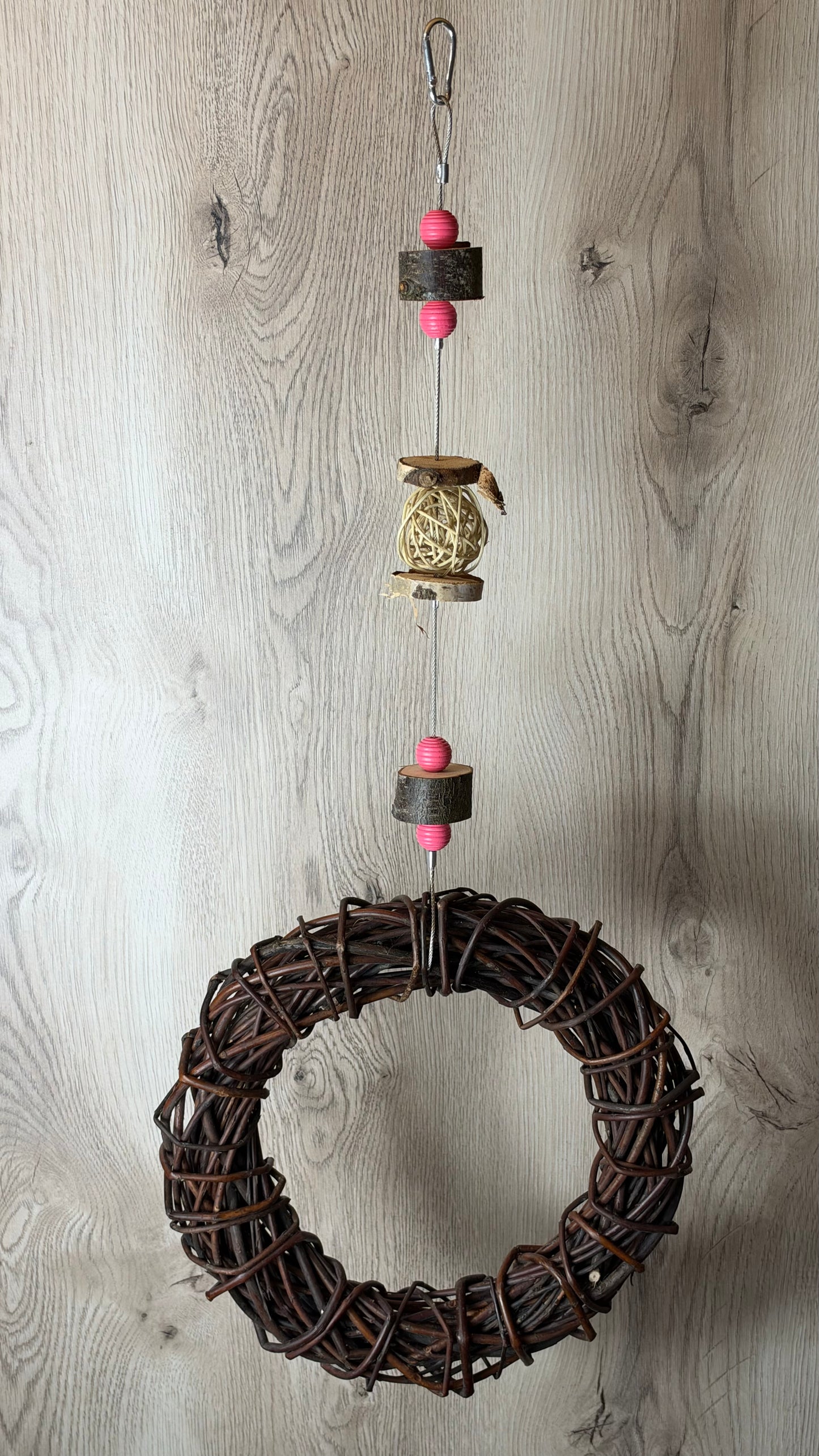 Weidenringschaukel mit Edelstahldraht