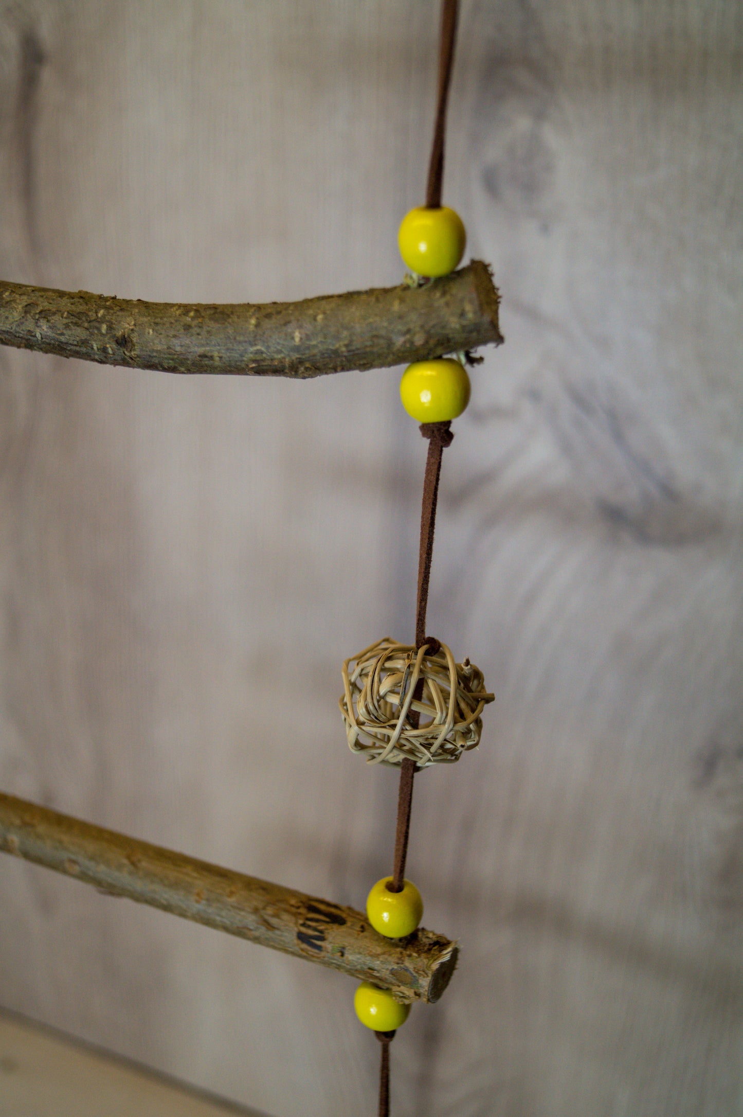 Leiter mit Lederband