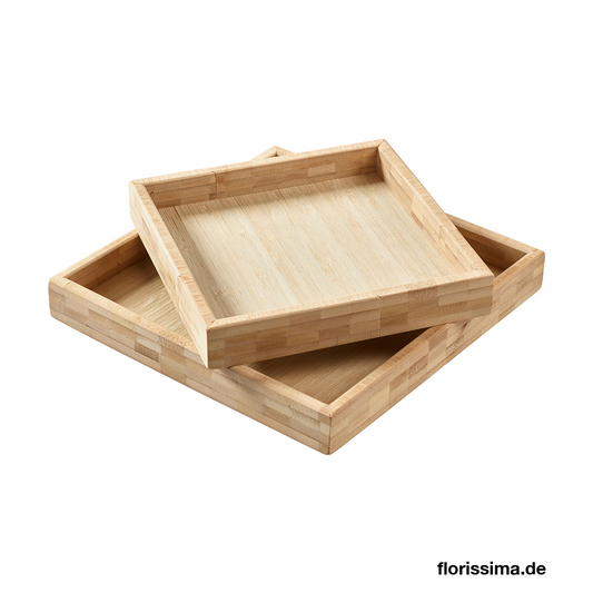 Tablett Holz, Wühlkiste 25x25x3,5cm